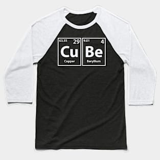 Cube (Cu-Be) Periodic Elements Spelling Baseball T-Shirt